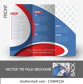 Home Security Center Tri-Fold Mock up & Front Brochure Design.