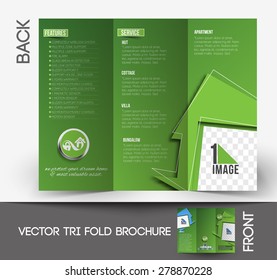 Home Security Center Tri-Fold Mock up & Front Brochure Design.