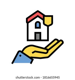 home security color icon vector. home security sign. isolated symbol illustration