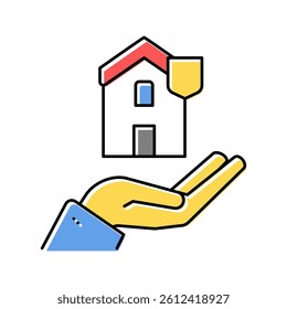 home security color icon vector. home security sign. isolated symbol illustration