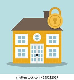 home security concept padlock vector illustration eps 10