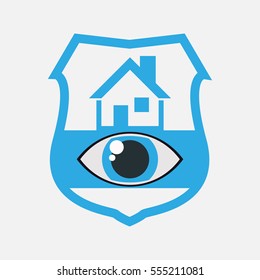 home security eye surveillance vector illustration eps 10