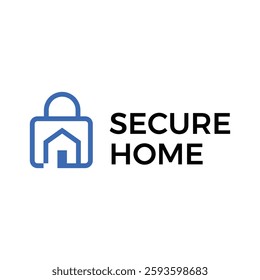 home security flat minimalist logo design