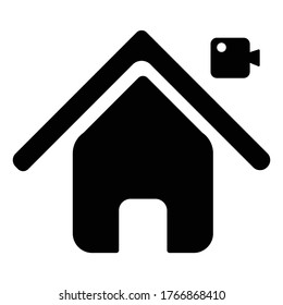 Home Security Guard Icon Flat Vector Design