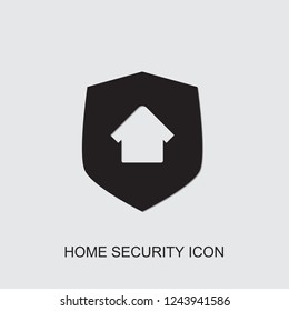 home security icon. filled home security icon from smarthome collection. Use for web, mobile, infographics and UI/UX elements. Trendy home security icon.