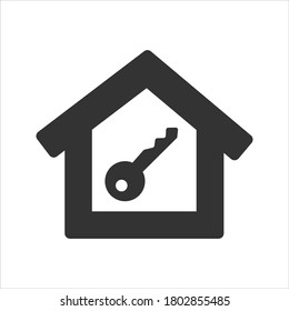 Home security icon on white background.