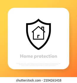 Home Security Icon. Safe House. Home Security System Icon. Vector Illustration