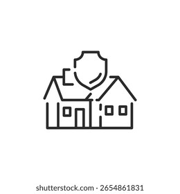 Icono de seguridad en el hogar. Icono simple de seguridad para el hogar para el App y el Diseño web de redes sociales. Ilustración vectorial