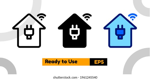 home security icon with three style and isolated sign symbol vector illustration high quality for banner, poster, social media, presentation, and website
