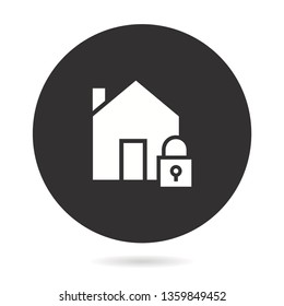Home security icon. Vector illustration isolated. Simple pictogram for graphic and web design.