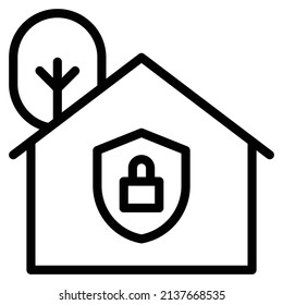 ilustración vectorial de icono de seguridad doméstica.