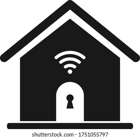 Home security icon. vector isolate