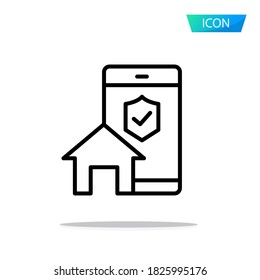Home Security icon vector isolated on white background.
