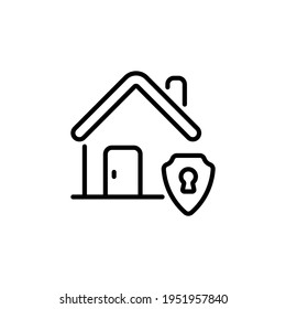 Home Security icon in vector. Logotype