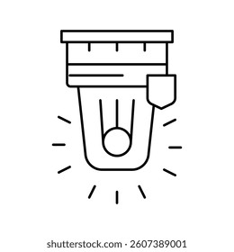 home security line icon vector. home security sign. isolated contour symbol black illustration