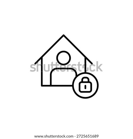Home Security Lock User Outline Personal House Protection