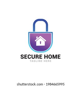 Home security logo design, home protector logo vector template.