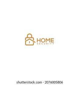 Plantilla de diseño de logotipo de seguridad doméstica. Protege tu casa. Ilustración vectorial