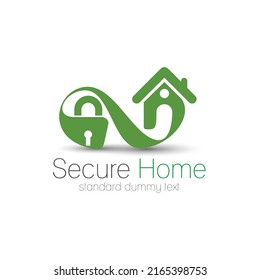 
Home security logo design template Royalty Free Vector. Home security lock logo template design
