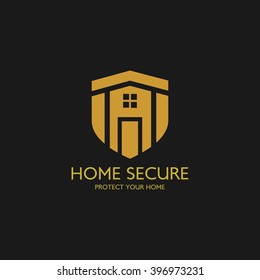 Home Security Logo Design Template. Guard Your House. Vector Illustration