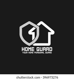 Home security logo design template. Guard your house. Vector Illustration