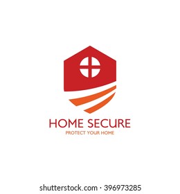 Home security logo design template. Guard your house. Vector Illustration