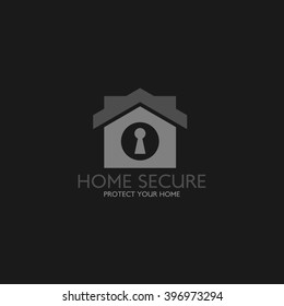 Home security logo design template. Guard your house. Vector Illustration