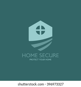 Home security logo design template. Guard your house. Vector Illustration