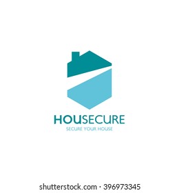 Home security logo design template. Guard your house. Vector Illustration