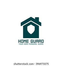 Home security logo design template. Guard your house. Vector Illustration