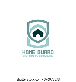 Home security logo design template. Guard your house. Vector Illustration
