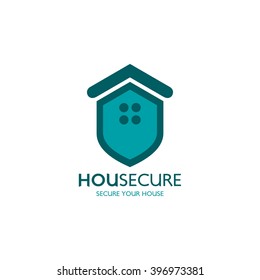 Home security logo design template. Guard your house. Vector Illustration