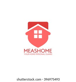 Home security logo design template. Guard your house. Vector Illustration