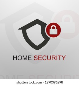 home security logo element home security icon element house security logo element - vector