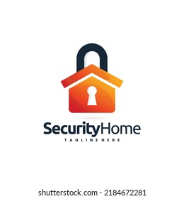 Home Security Logo, Padlock Home Logo