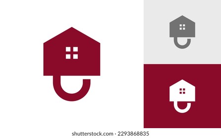Home-Sicherheits-Logo mit Schloss