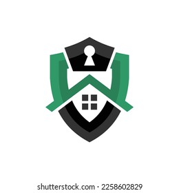 home security logo, shield lock logo