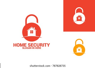Home Security Logo Template Design