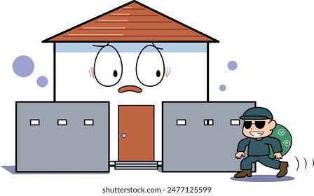 Home security measures - A house with a wall is an illustration that can be easily approached by thieves