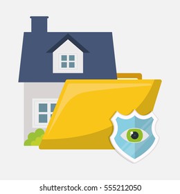 home security policy insurance vector illustration eps 10