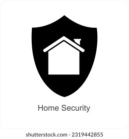 Home Security and protection icon concept
