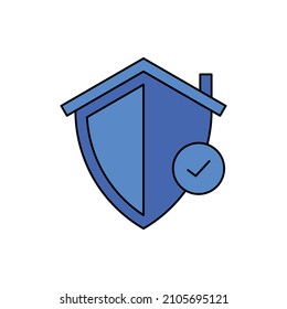 Home security protection icon vector