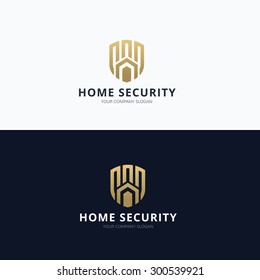 Home security and real estate logo template.