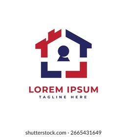 Startseite Sicherheit Service Logo Design moderne minimale Konzept Haus-Schloss-Zeichen