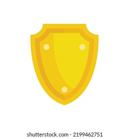 Home security shield icon. Flat illustration of home security shield vector icon isolated on white background