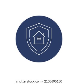 home security shield icon vector