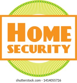 HOME SECURITY stamp on white background