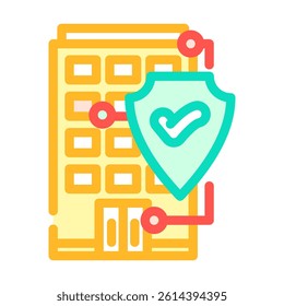 home security system check maintenance color icon vector. home security system check maintenance sign. isolated symbol illustration