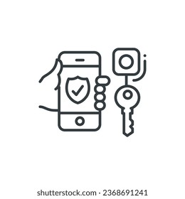 Home security system icon, vector illustration