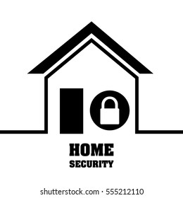 home security system lock privacy protection vector illustration eps 10